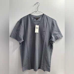 Michael Kors Men's Slate Gray V-Neck Short Sleeve Tee